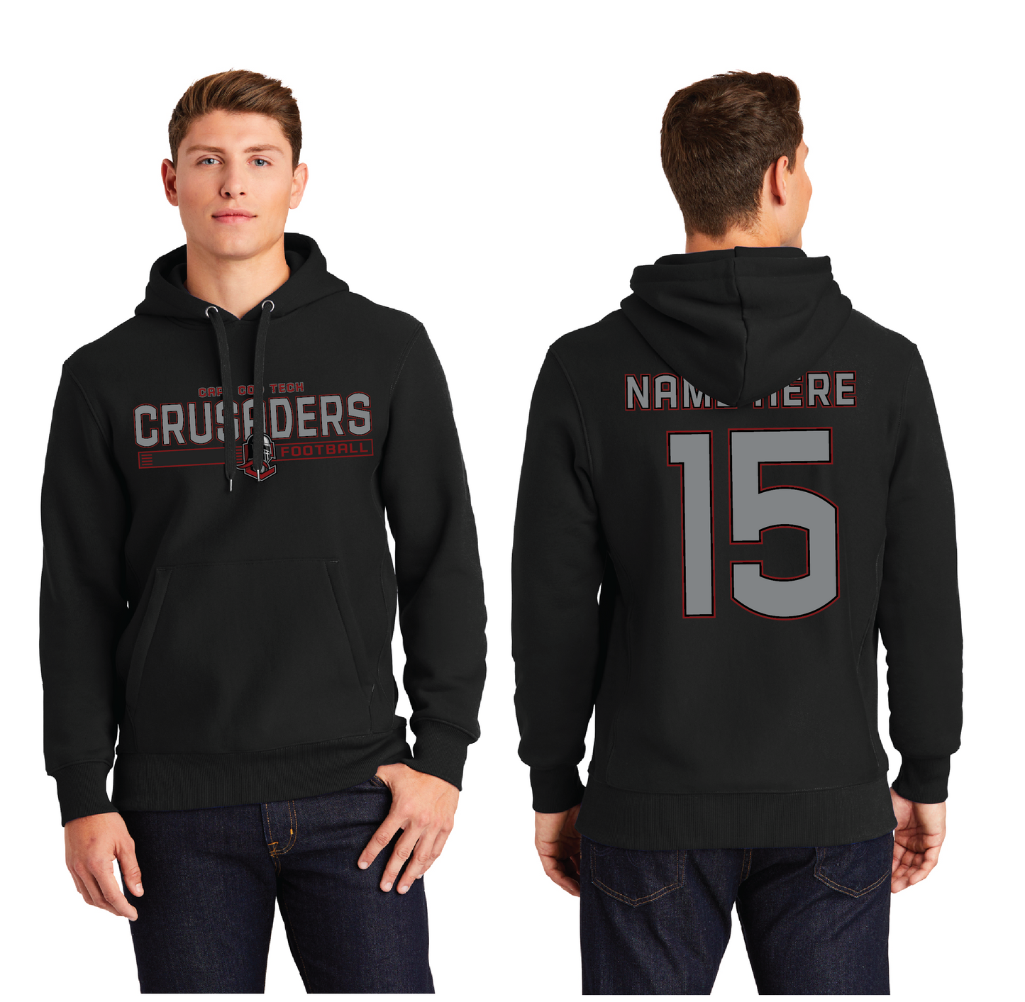Cape Cod Tech Football - 2023 - Super Heavyweight Pullover Hooded Sweatshirt