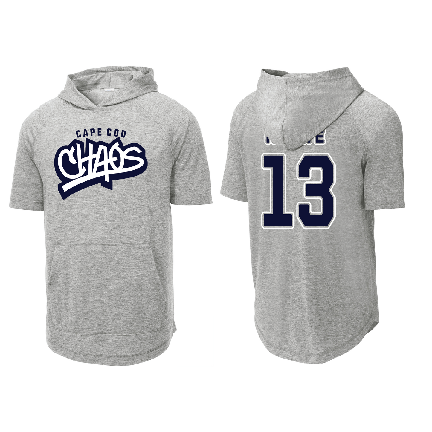Cape Cod Chaos Baseball - Wicking Short Sleeve Hoodie