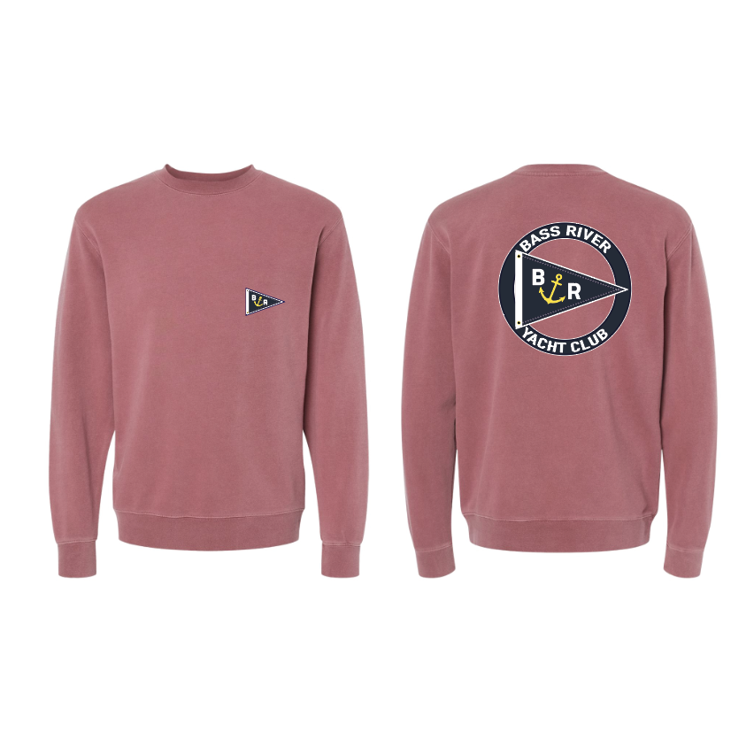 Bass River Yacht Club - Midweight Pigment-Dyed Crewneck Sweatshirt