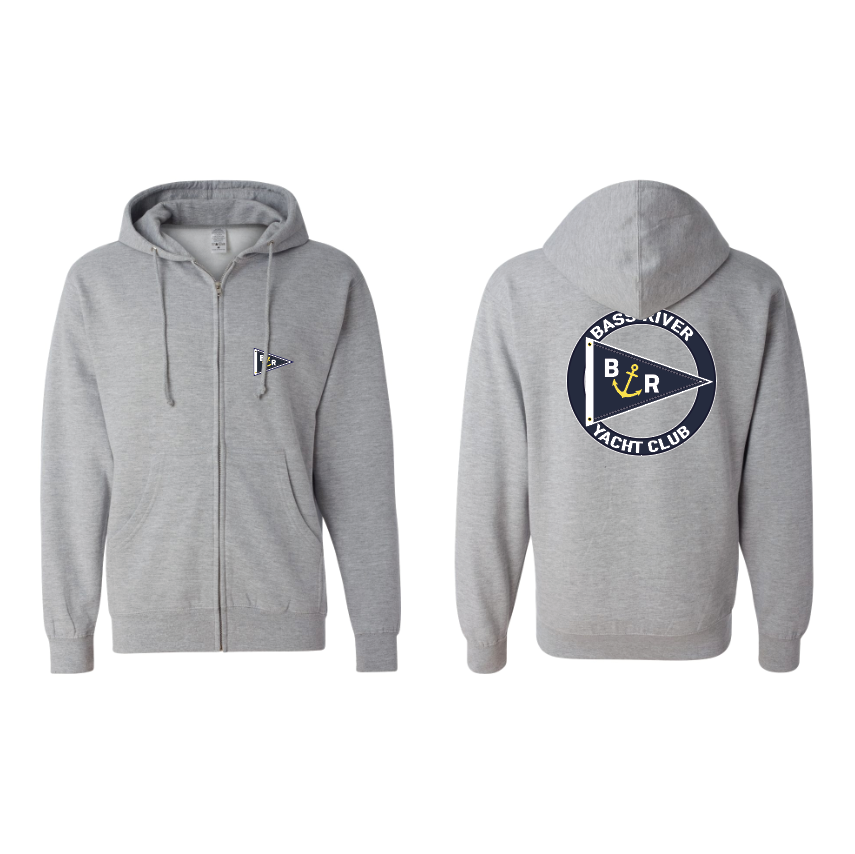 Bass River Yacht Club - Full-Zip Midweight Hooded Sweatshirt