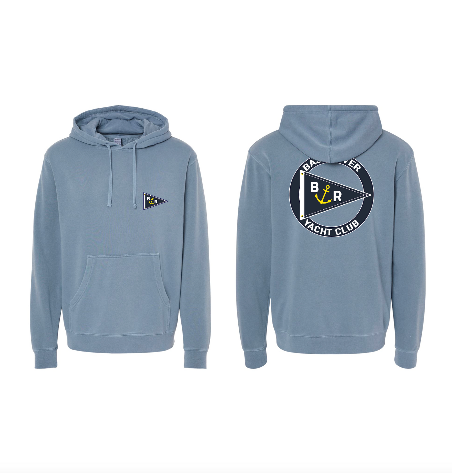 Bass River Yacht Club - Midweight Pigment-Dyed Hooded Sweatshirt