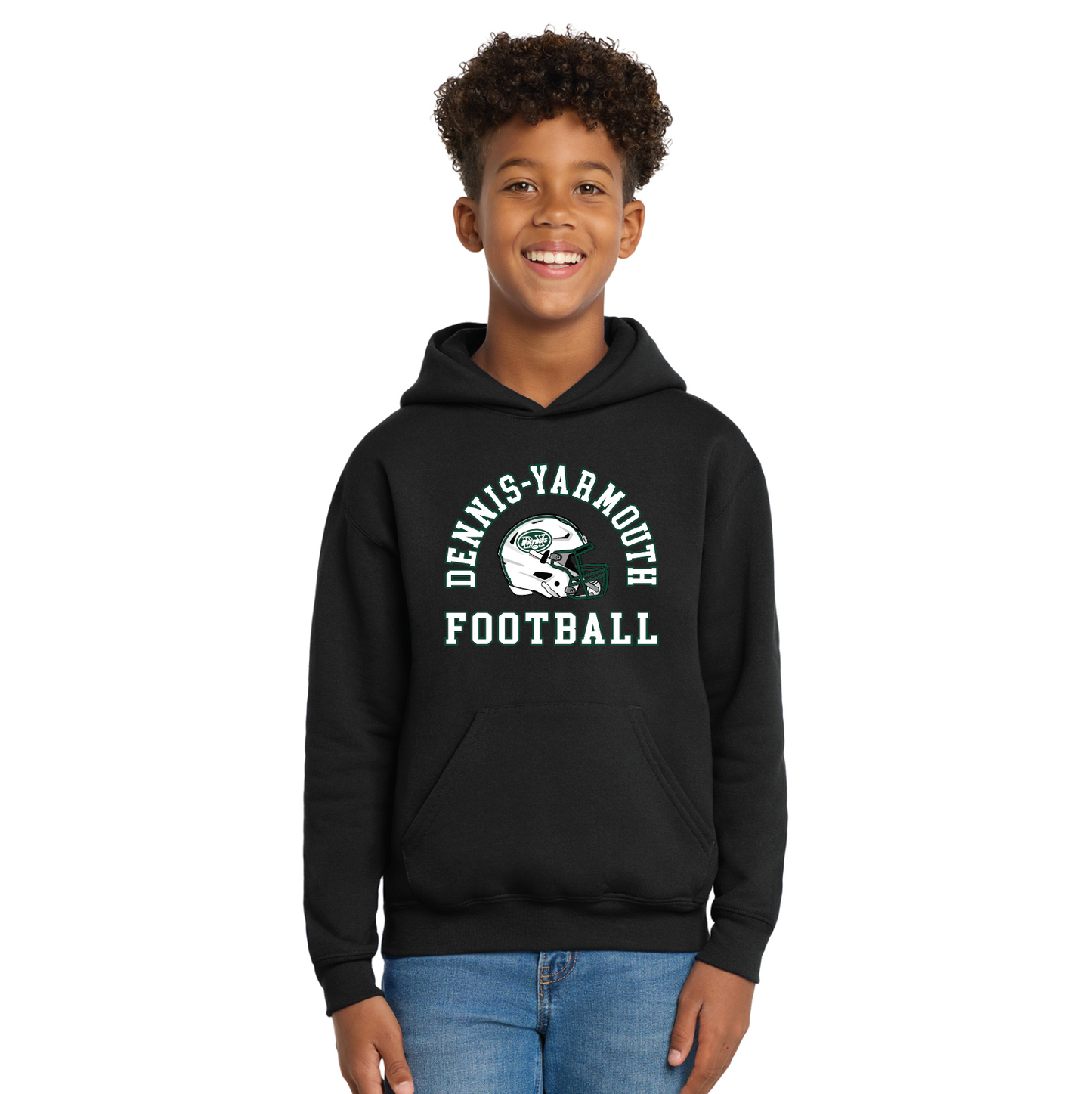 DY - Football - Modern Helmet - Youth Hooded Sweatshirt