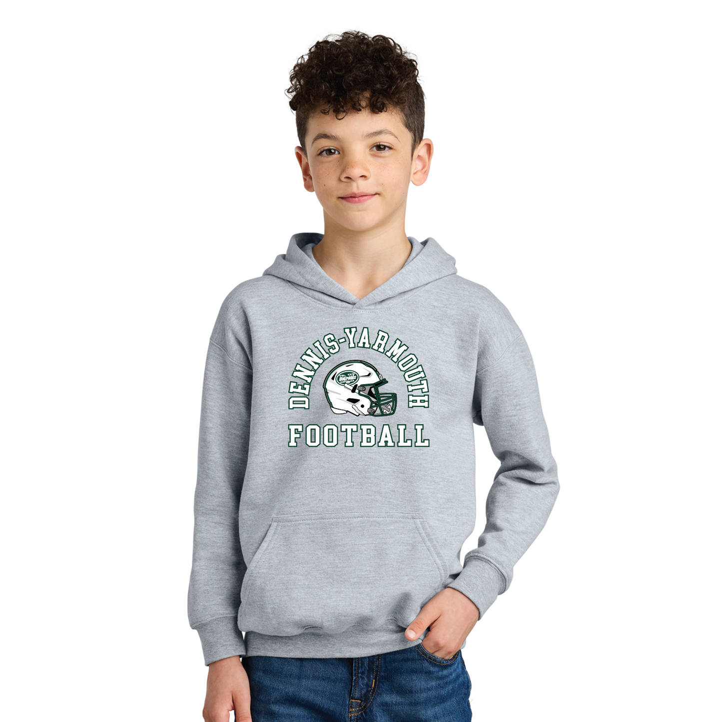 DY - Football - Modern Helmet - Youth Hooded Sweatshirt