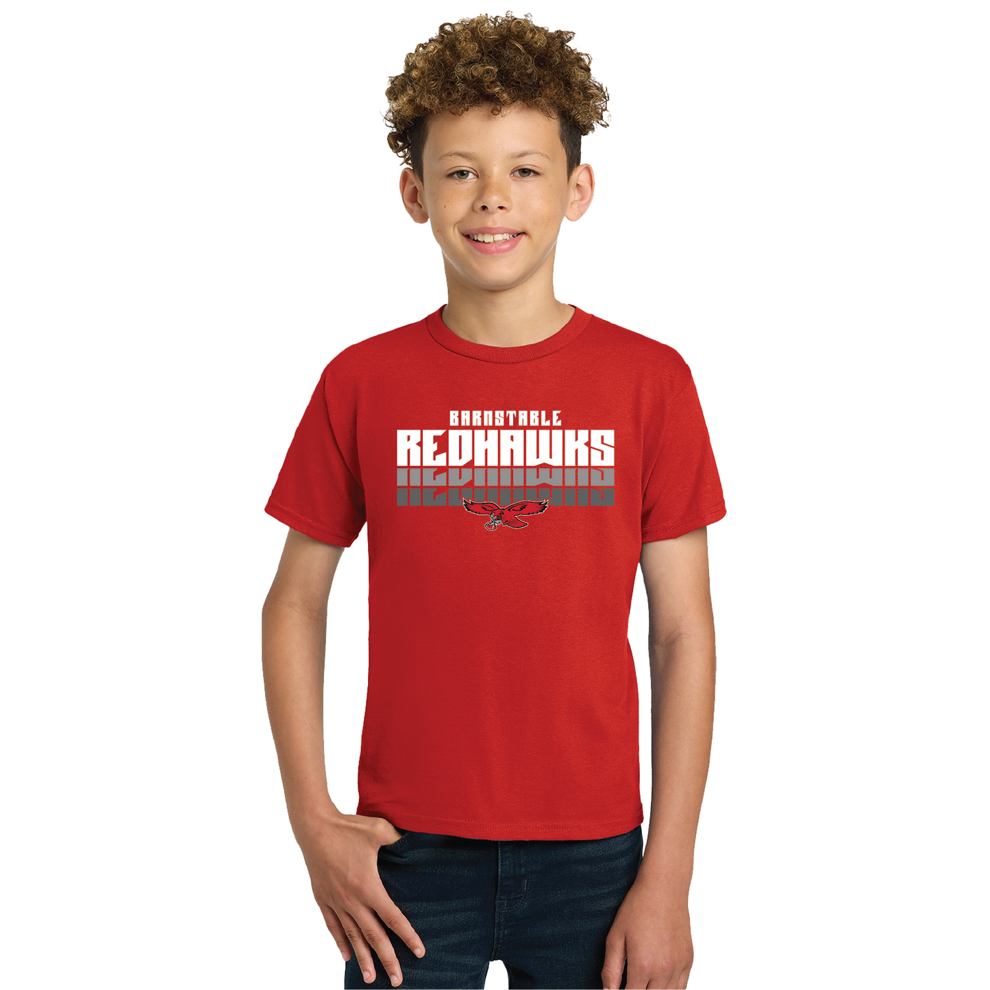 Barnstable Football - Text Fade - Youth Short Sleeve