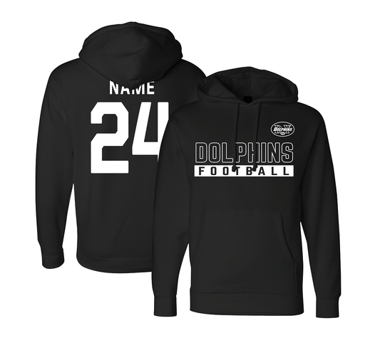 DY Dolphins Football -  Knockout Hoodie