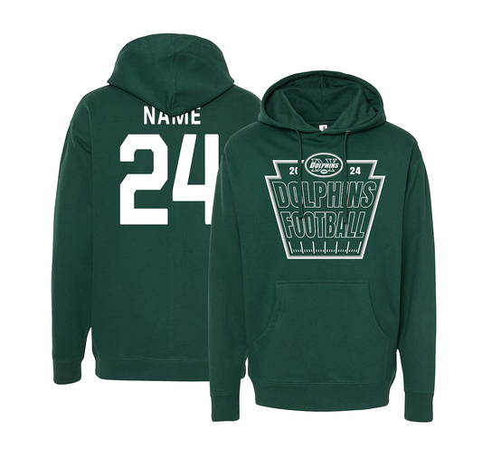 DY Dolphoins Football -  Field Hoodie