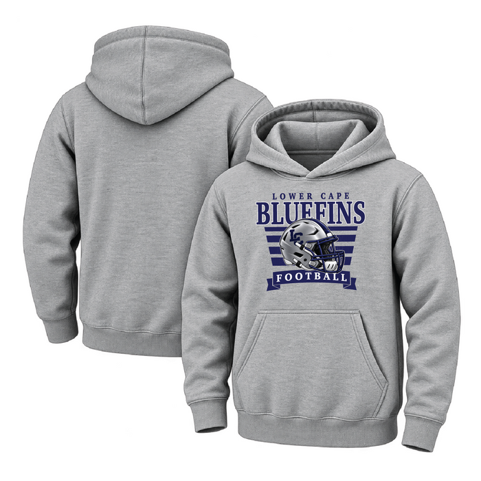 Lower Cape Bluefins 3D Helmet Youth Midweight Hooded Sweatshirt
