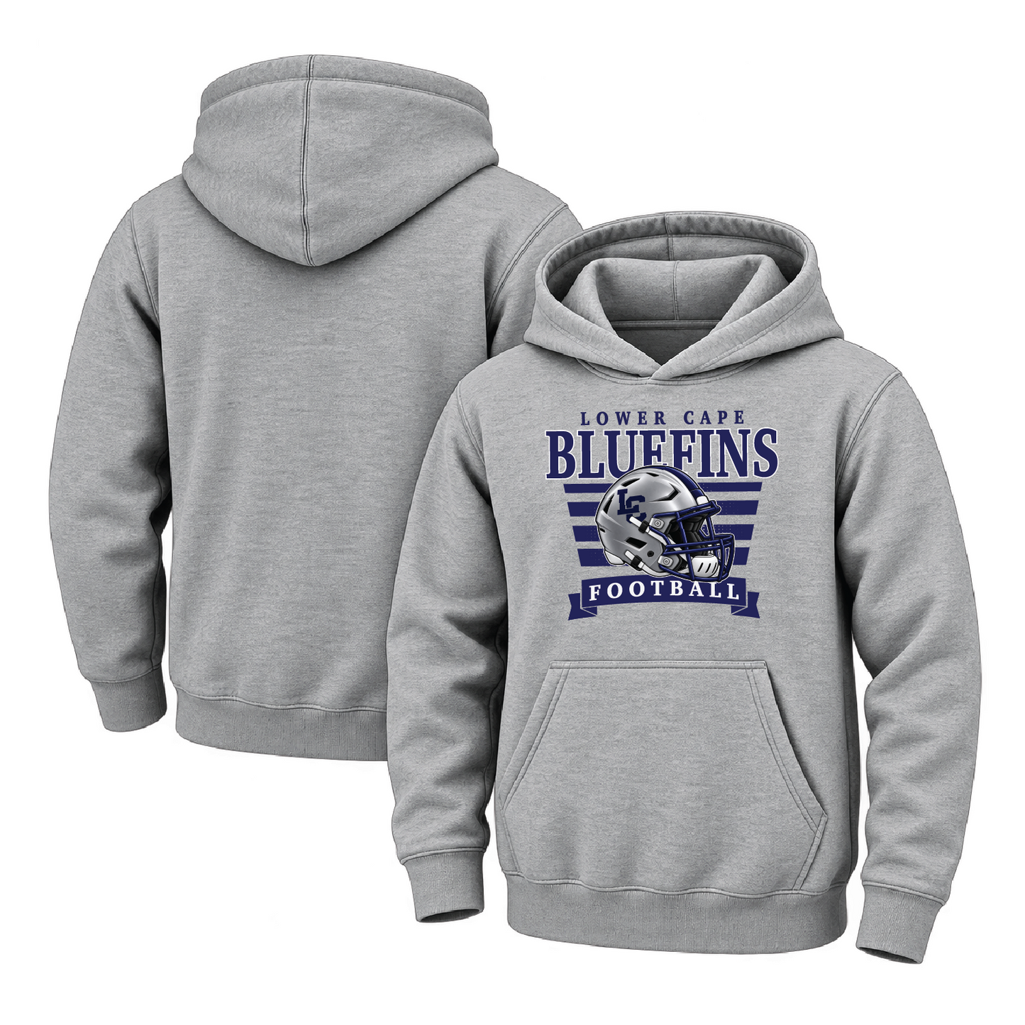 Lower Cape Bluefins 3D Helmet Youth Midweight Hooded Sweatshirt