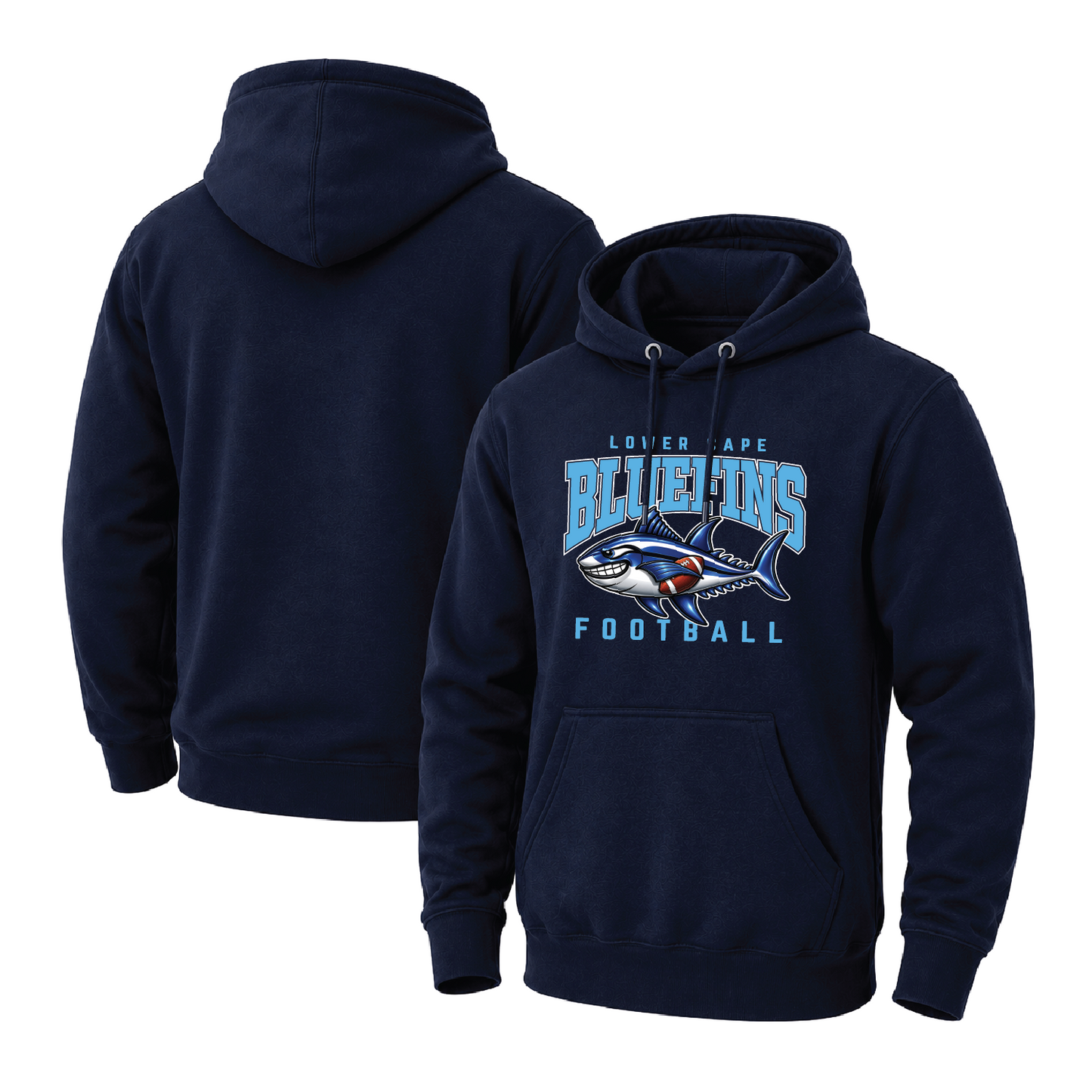 Lower Cape Bluefins 3D Bluefin Unisex Midweight Hooded Sweatshirt