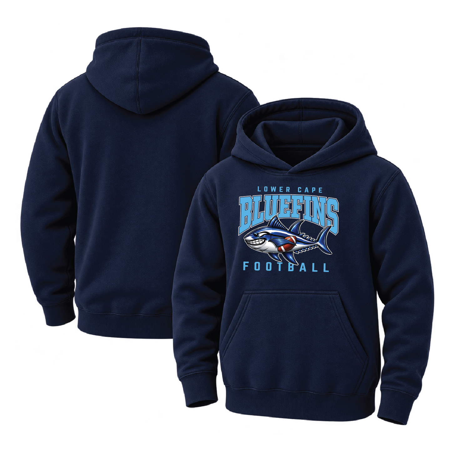 Lower Cape Bluefins 3D Bluefin Youth Midweight Hooded Sweatshirt