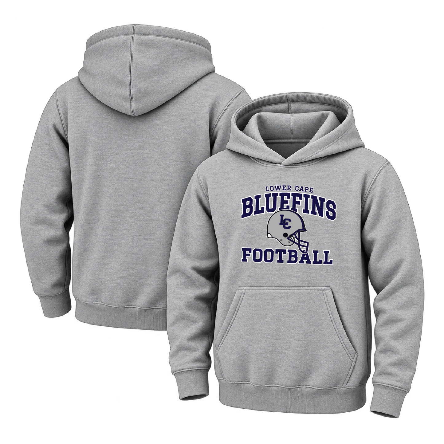 Lower Cape Bluefins Classic Helmet Youth Midweight Hooded Sweatshirt
