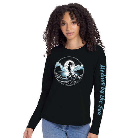 Medium By The Sea - Women's Cotton Relaxed Long Sleeve T-Shirt