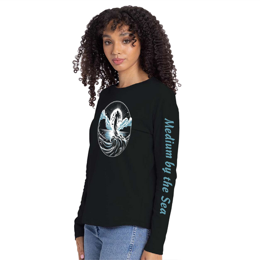 Medium By The Sea - Women's Cotton Relaxed Long Sleeve T-Shirt