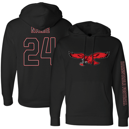 Barnstable Redhawks Football - Redhawk w/ Sleeve