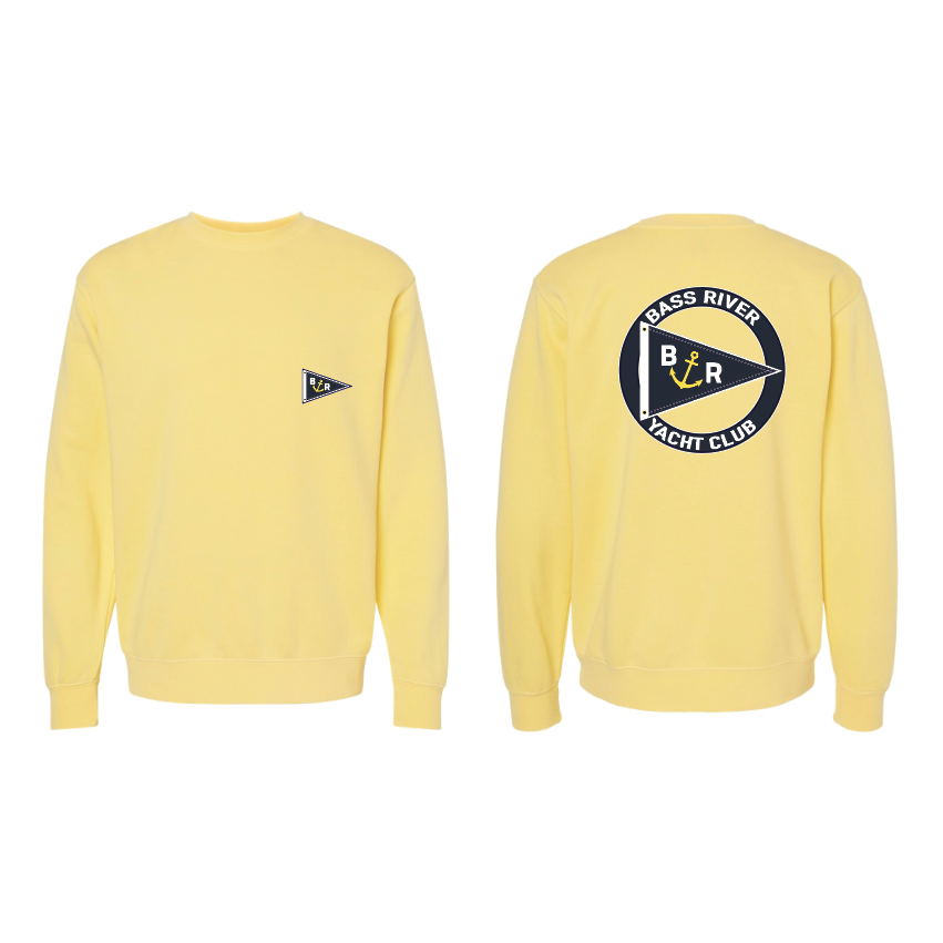 Bass River Yacht Club - Midweight Pigment-Dyed Crewneck Sweatshirt