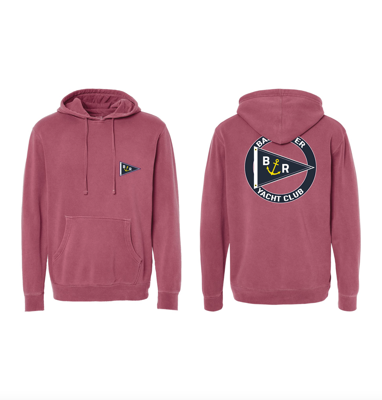 Bass River Yacht Club - Midweight Pigment-Dyed Hooded Sweatshirt
