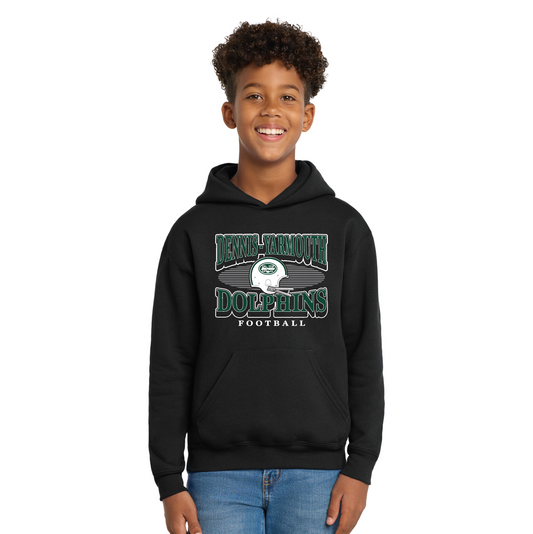 DY - Football - Retro Helmet - Youth Hooded Sweatshirt