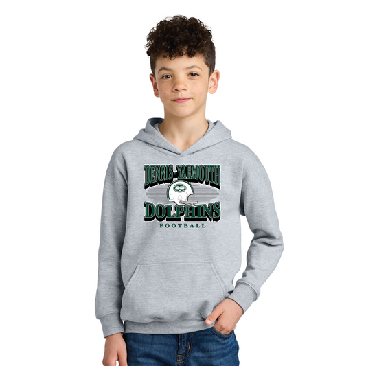 DY - Football - Retro Helmet - Youth Hooded Sweatshirt
