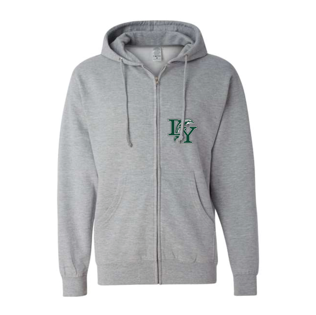 DY Dolphins - Midweight Full-Zip Hooded Sweatshirt